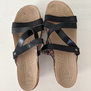 Crocs Women's A-Leigh Mini Leather Wedge